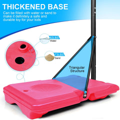 Portable Basketball Goal System Stable Base Wheels Indoor Outdoor Youth