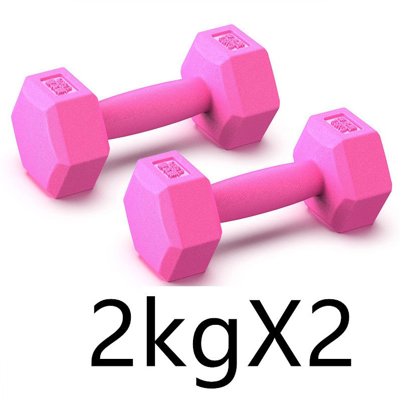 Rubberized Dumbbells Set Home Fitness Arm Training Strength Equipment