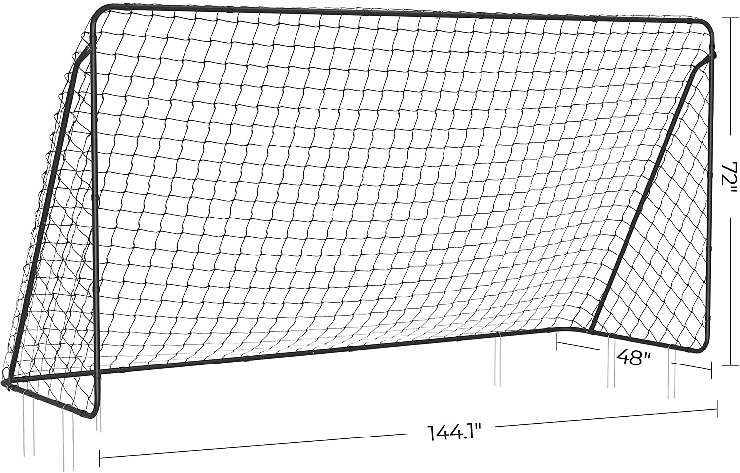 Kids Soccer Goal 12x6 Metal Frame Net Outdoor Training Set