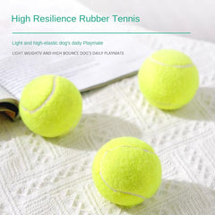 Dog Rubber Tennis Ball Toy Durable Elastic Chew Small Medium