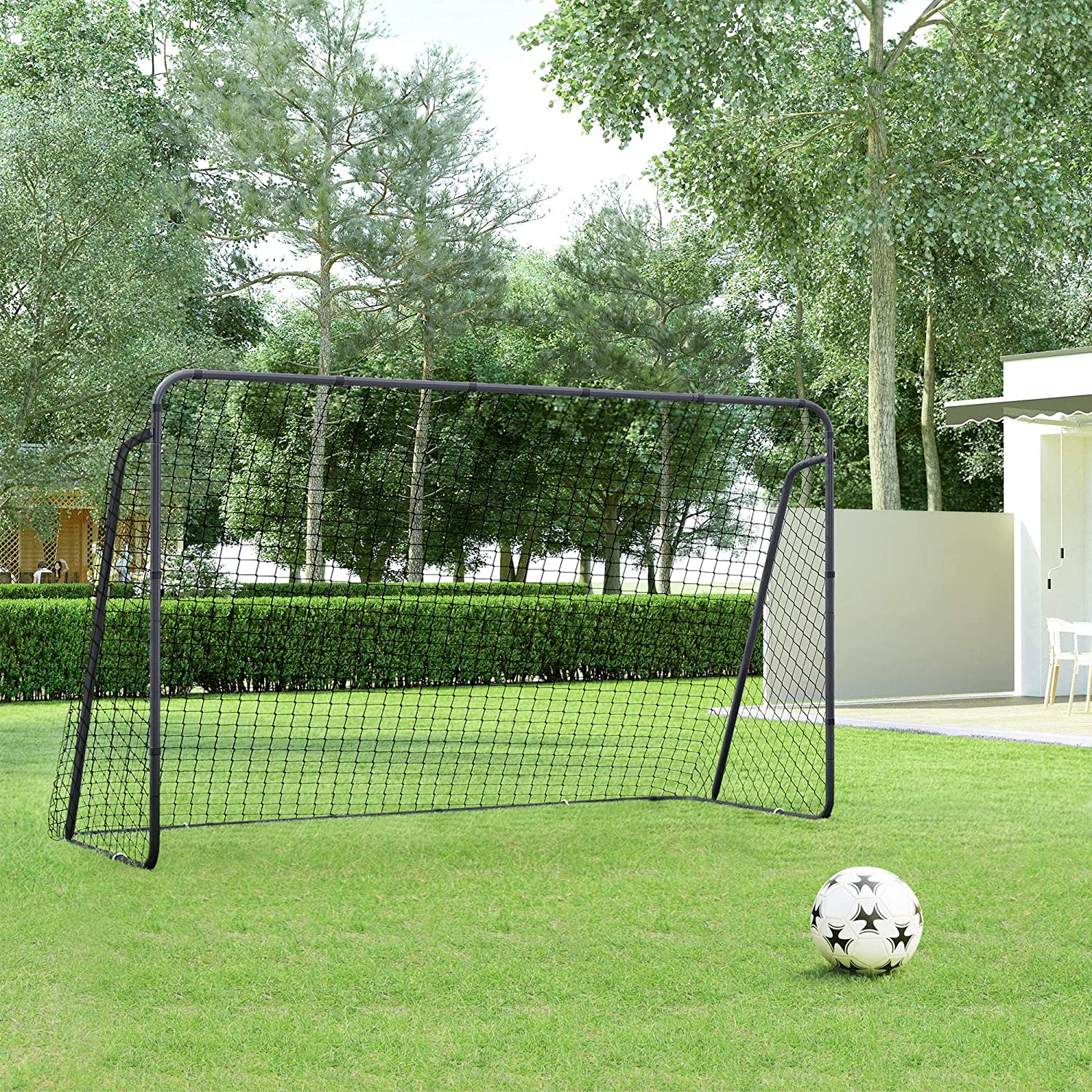 Kids Soccer Goal 12x6 Metal Frame Net Outdoor Training Set