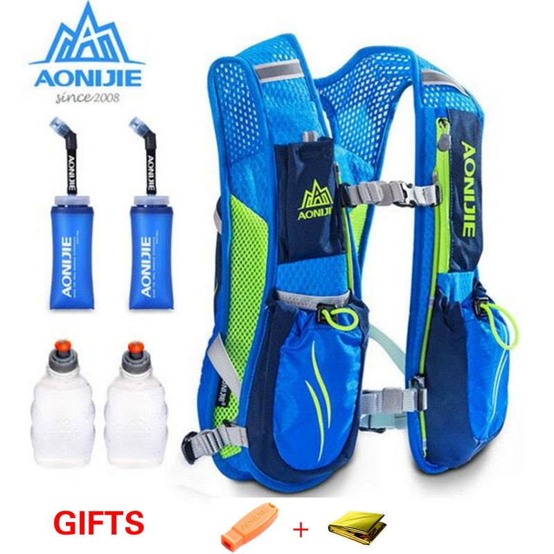 Running Marathon Hydration Backpack Vest 5.5L Lightweight Outdoor Cycling Hiking