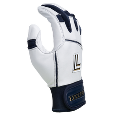 Batting Gloves – White/Navy/White Palm