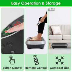 Vibration Exercise Machine With Resistant Bands